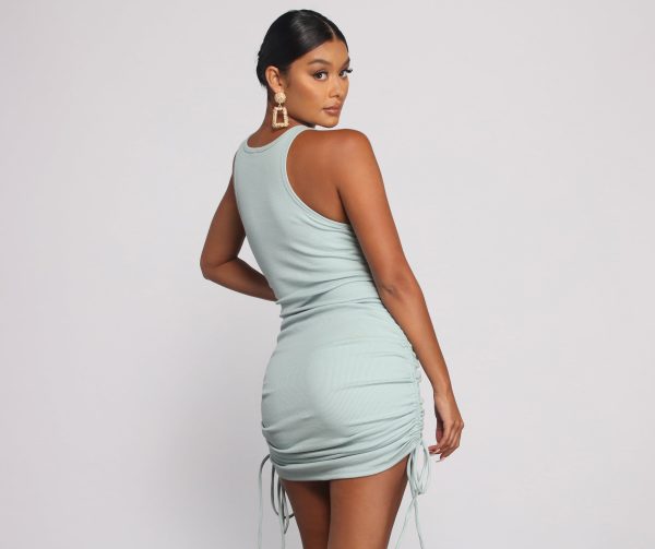 Effortless Everyday Ruched Knit Mini Dress - Image 6