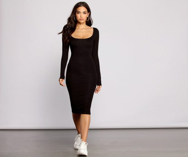 Lovin' Knit Basic Midi Dress - Image 8