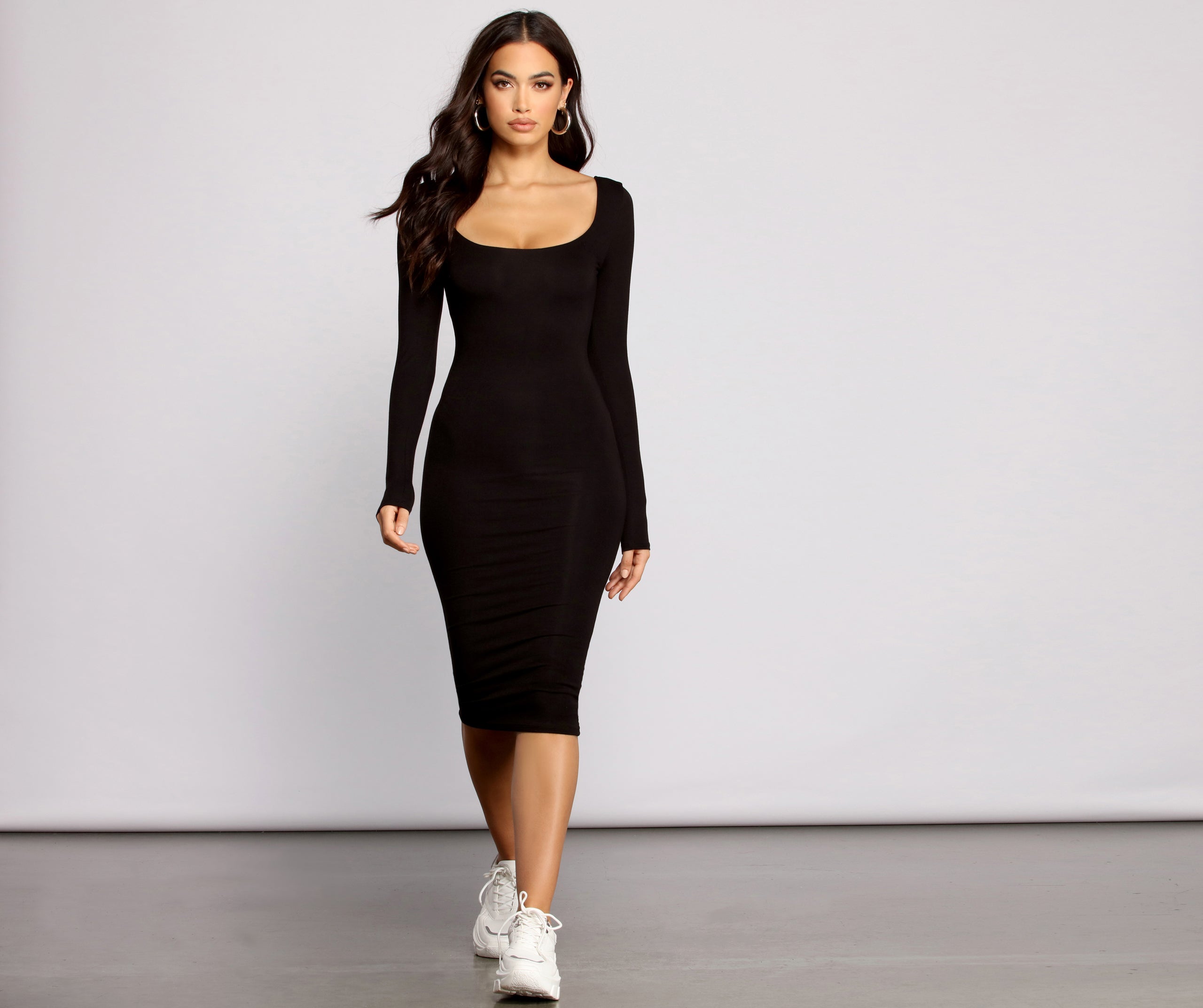 Lovin' Knit Basic Midi Dress - Image 8