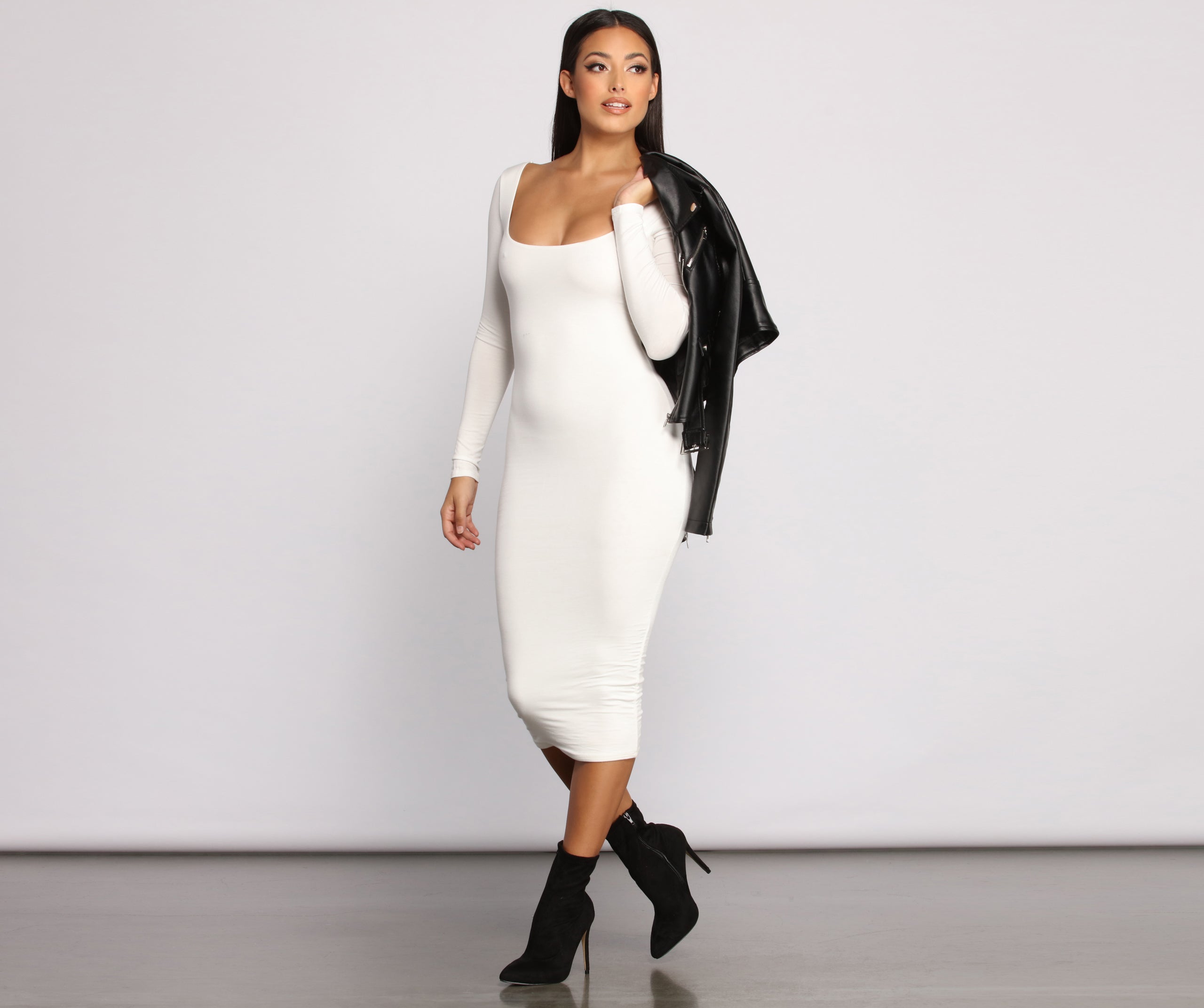 Lovin' Knit Basic Midi Dress - Image 9