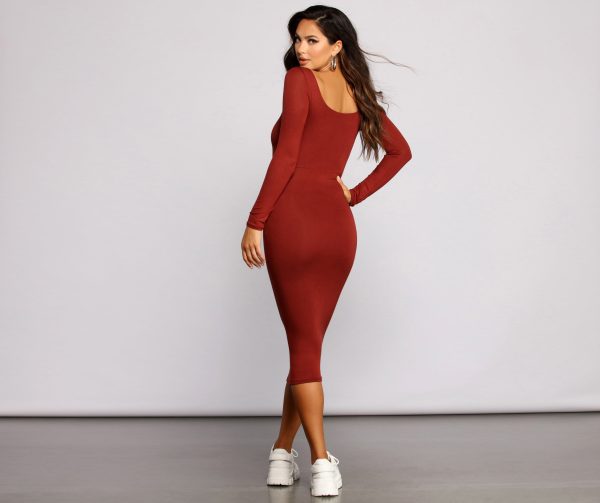 Lovin' Knit Basic Midi Dress - Image 2
