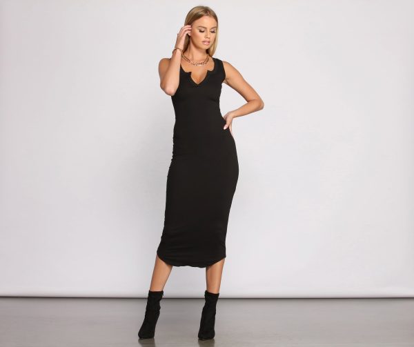 Basic Vibes Knit Midi Dress - Image 5