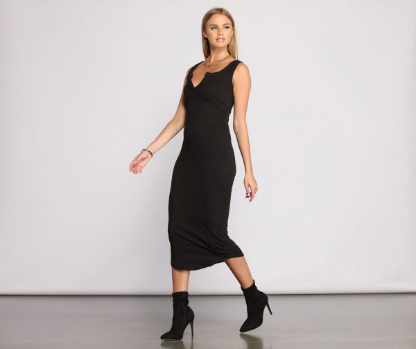 Basic Vibes Knit Midi Dress - Image 8