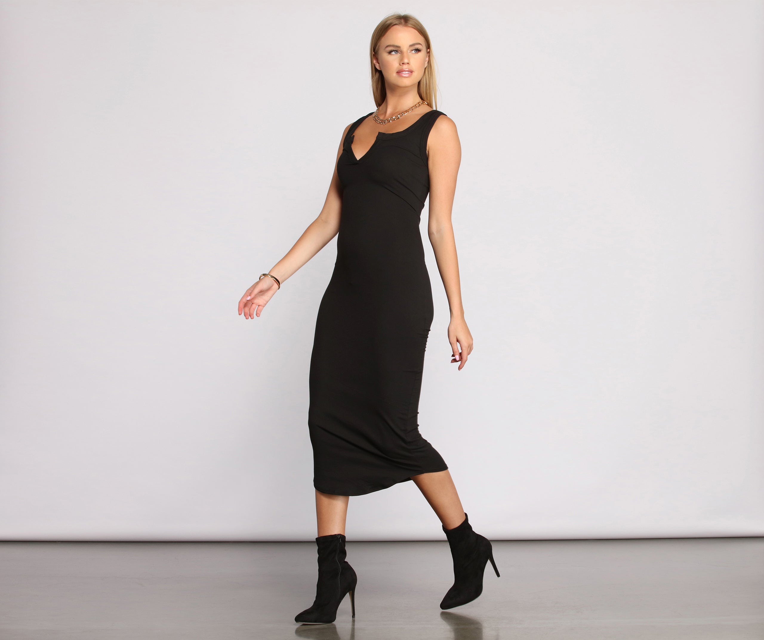 Basic Vibes Knit Midi Dress - Image 8