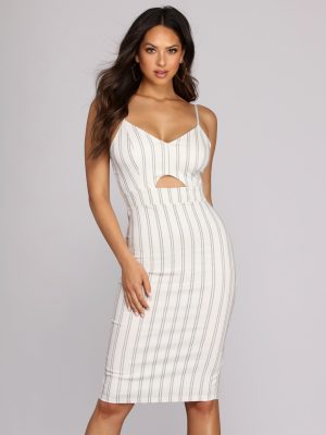 Stripe It Right Midi Dress