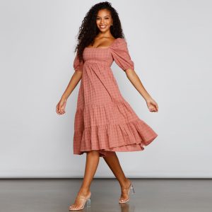 Sweet Beauty A-Line Midi Dress