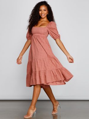 Sweet Beauty A-Line Midi Dress
