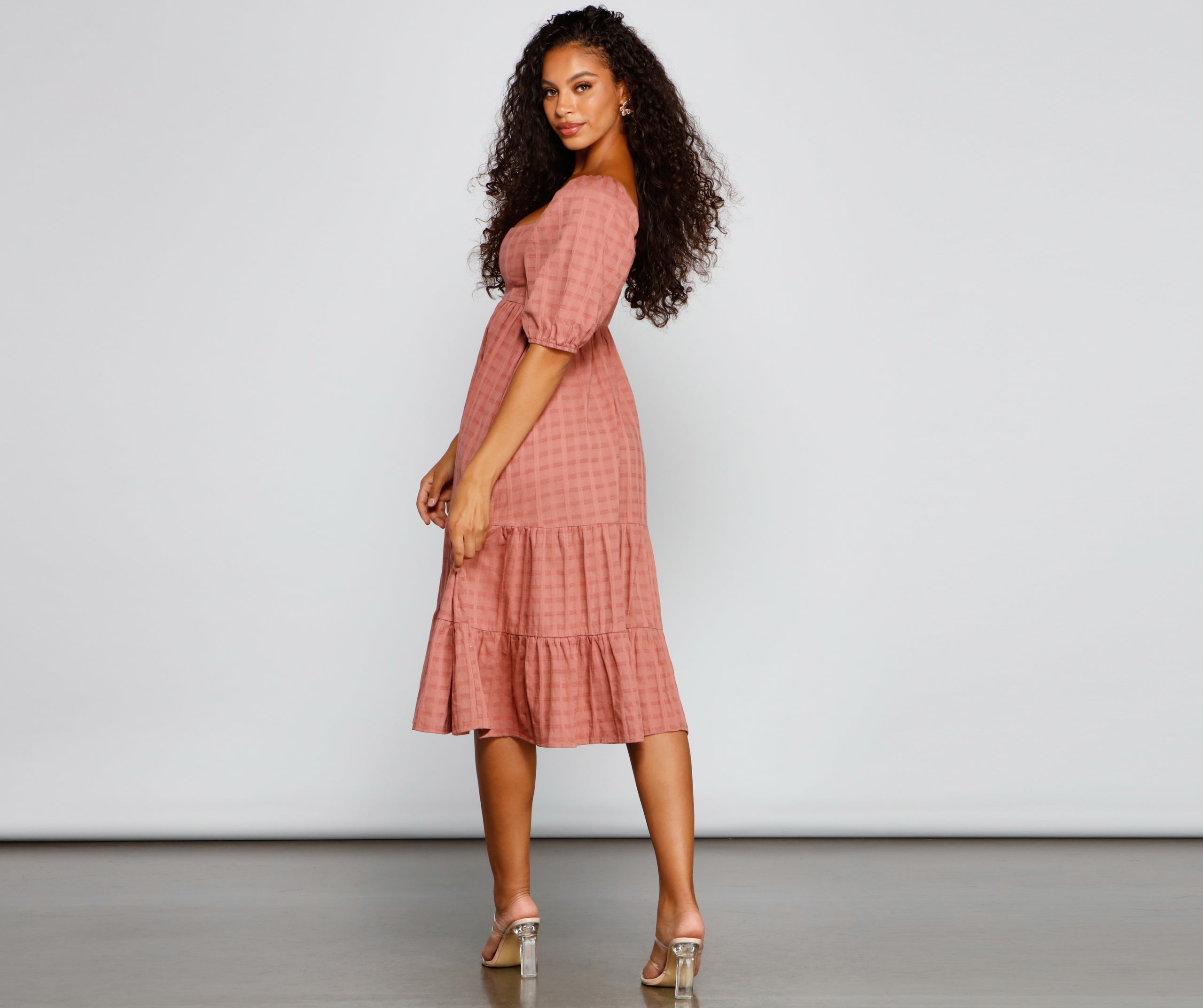 Sweet Beauty A-Line Midi Dress - Image 2