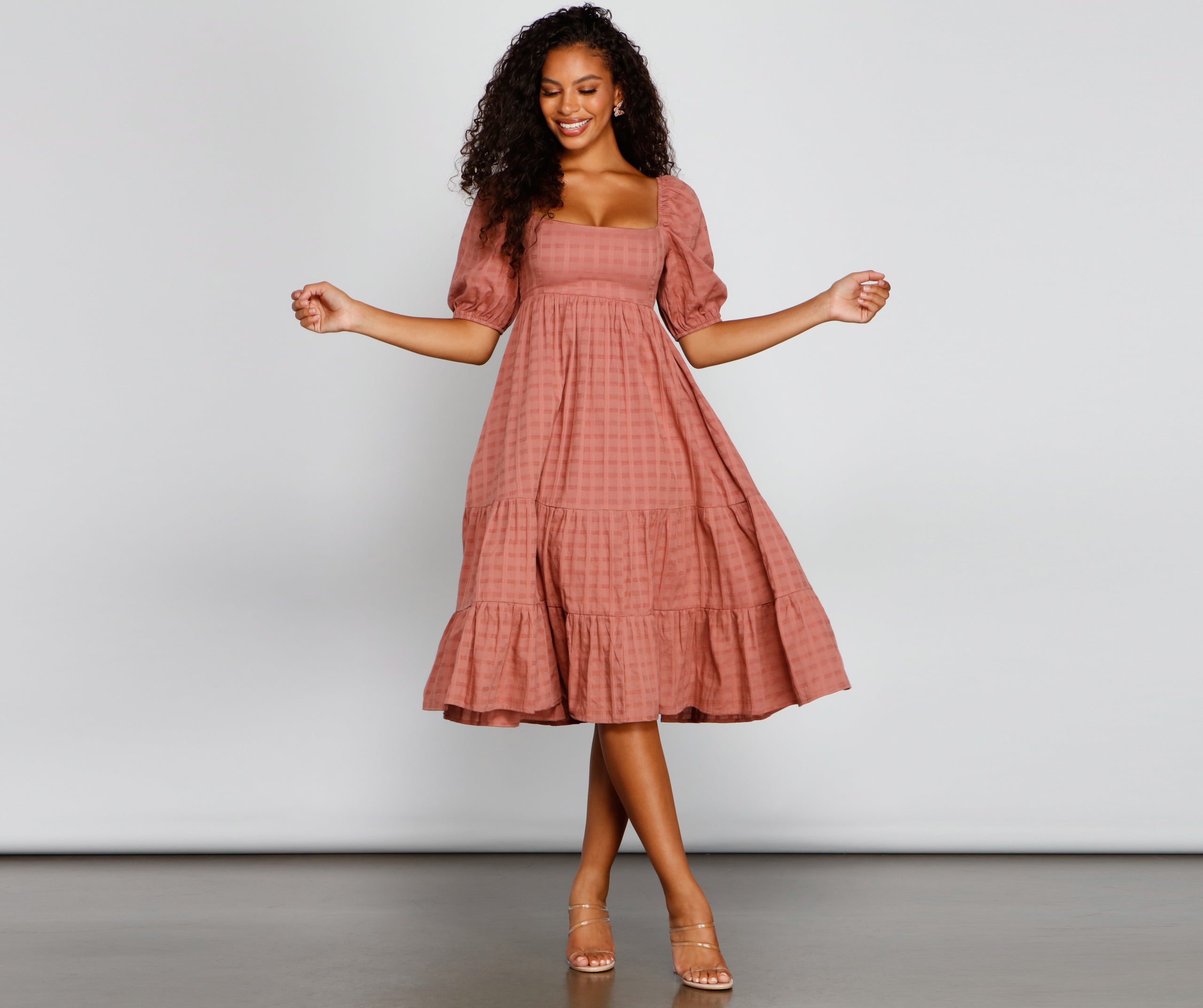 Sweet Beauty A-Line Midi Dress - Image 4