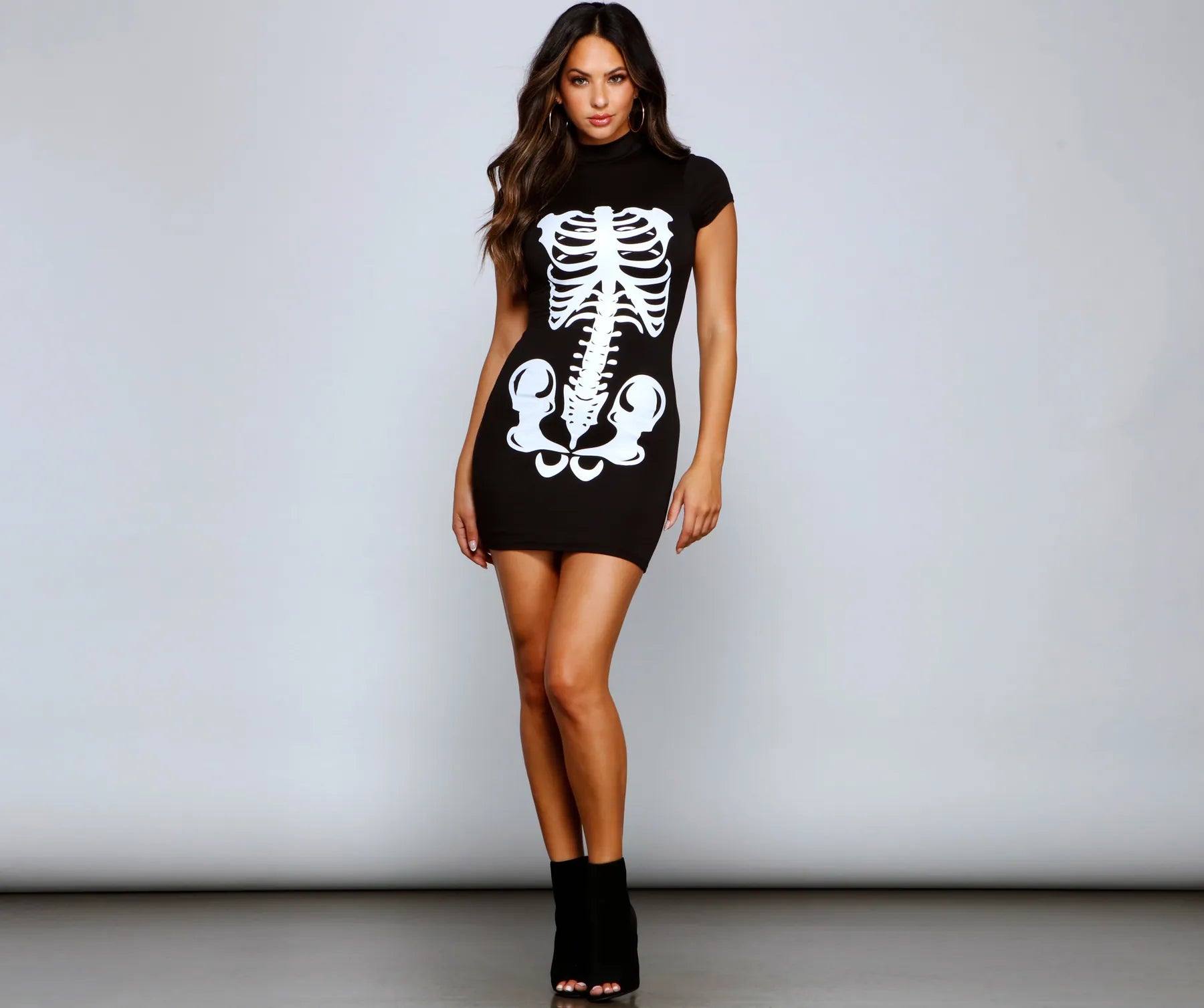Bad To The Bone Halloween Mini Dress - Image 4