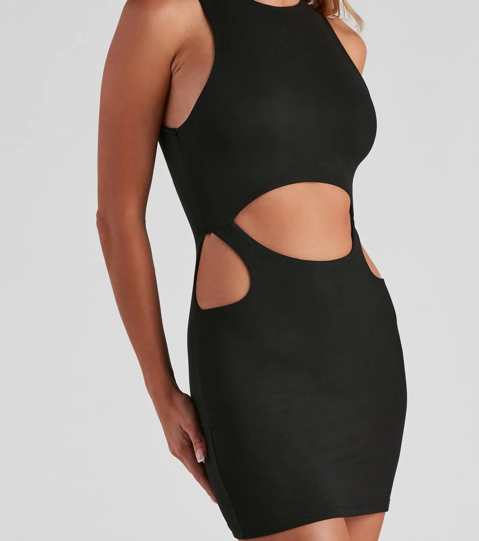 Piece Of Me Crew Cutout Mini Dress - Image 4