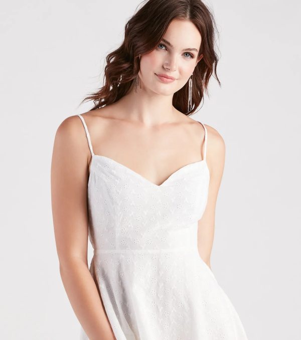 Fresh Perspective Eyelet Lace Skater Dress - Image 4
