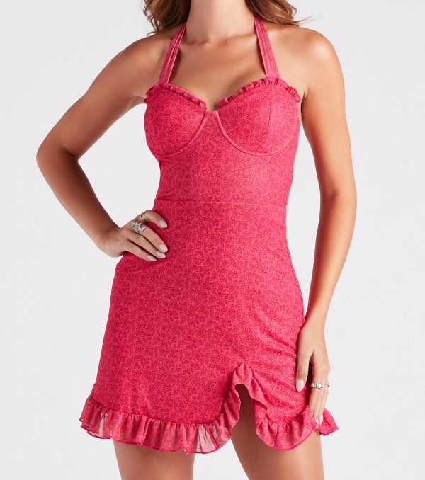 Oh My Darling Floral Halter Mini Dress - Image 4