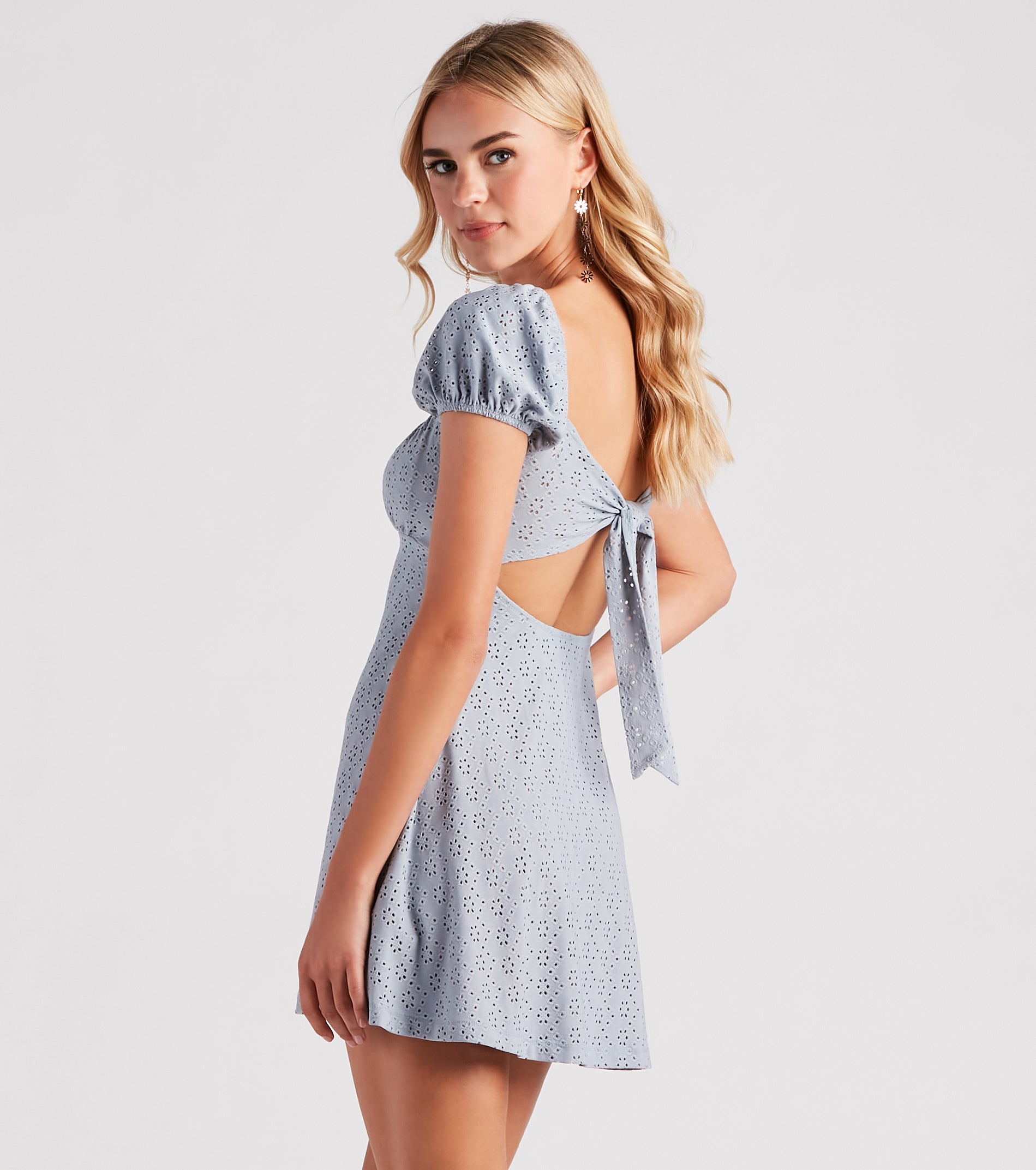 Cute Factor Eyelet Lace Skater Dress - Image 2
