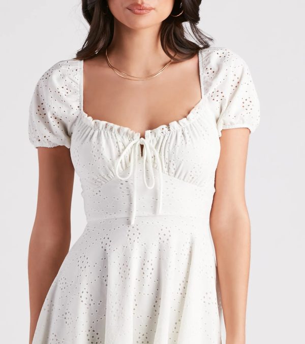 Sweet As Me Eyelet Lace Skater Dress - Image 4