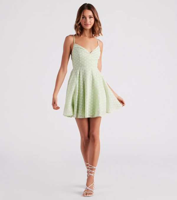 Sway With Me Eyelet Lace Skater Dress - Image 7