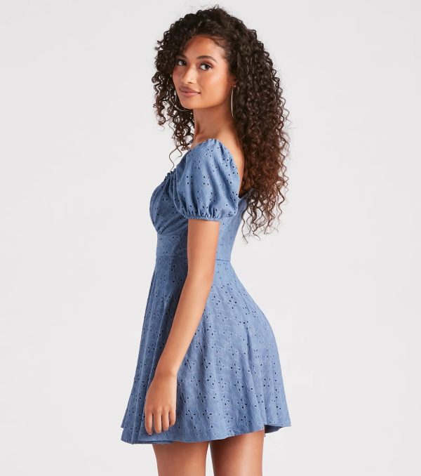 Sweet As Me Eyelet Lace Skater Dress - Image 6