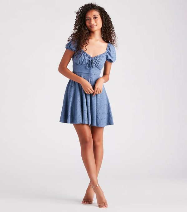 Sweet As Me Eyelet Lace Skater Dress - Image 7