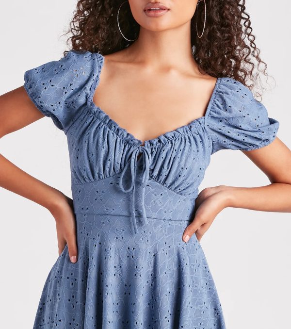 Sweet As Me Eyelet Lace Skater Dress - Image 8