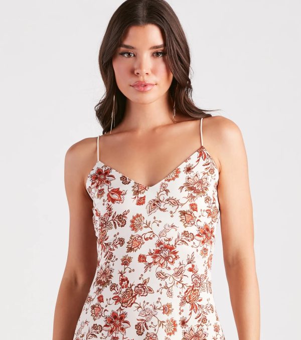 Fresh In Paisley Floral A-Line Dress - Image 4