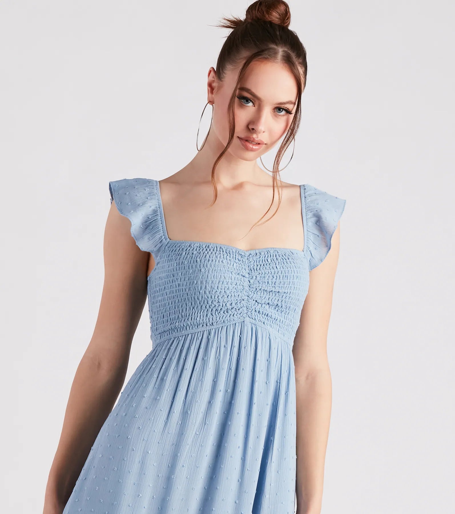 Just Peachy Keen Off-The-Shoulder Midi Dress - Image 4