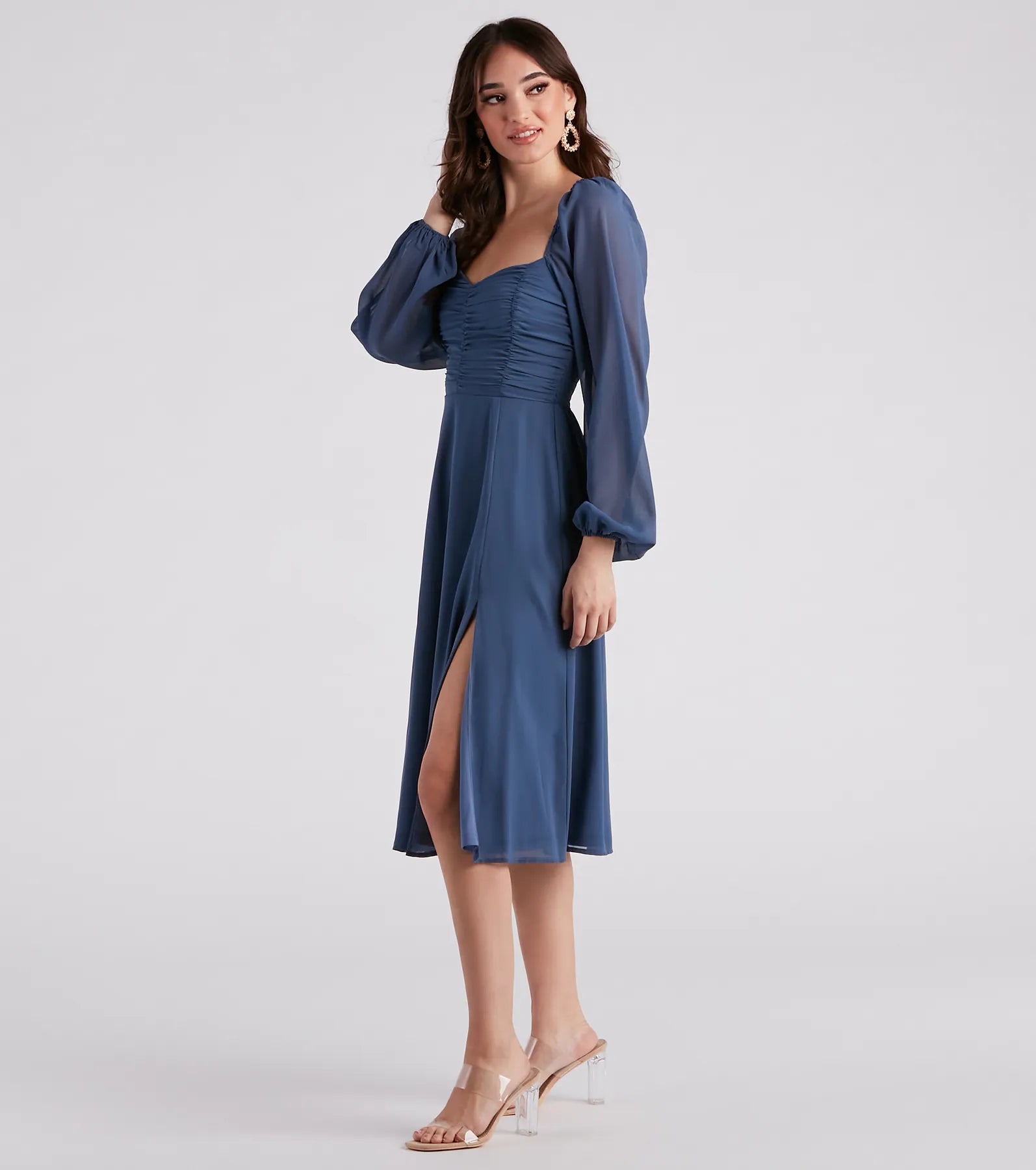 Effortlessly Pretty Chiffon Midi Dress - Image 3