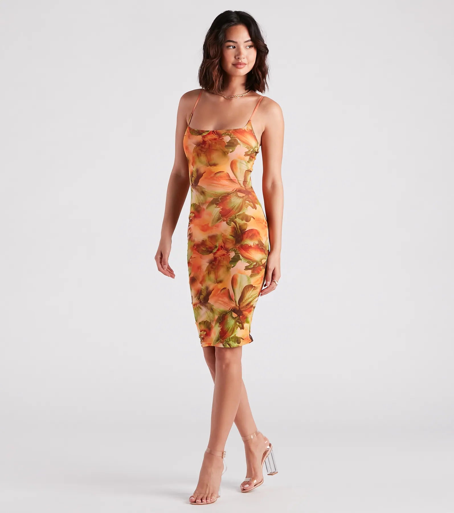 Vacay Queen Tropical Floral Midi Dress - Image 3