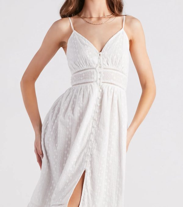 Swing My Way Eyelet Lace Midi Dress - Image 4