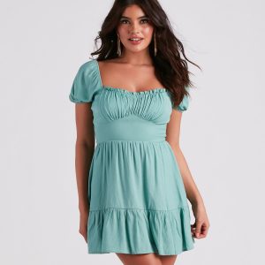 Sweet Like Honey Linen Skater Dress