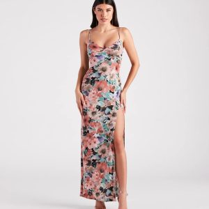 Paint Me In Floral V-Neck Maxi Dress