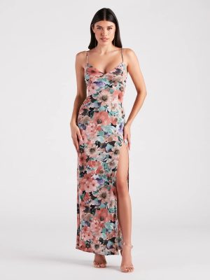 Paint Me In Floral V-Neck Maxi Dress
