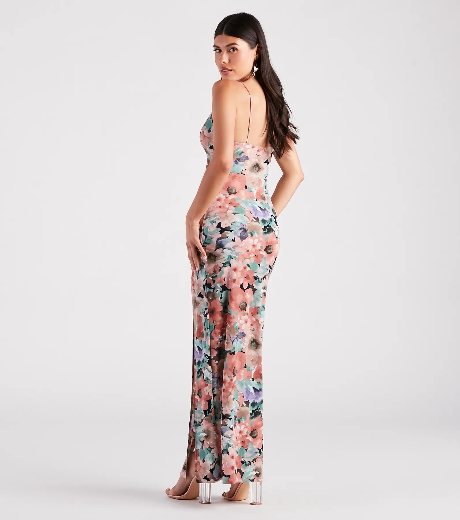 Paint Me In Floral V-Neck Maxi Dress - Image 2