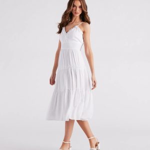 Sunshine On My Mind Linen Midi Dress