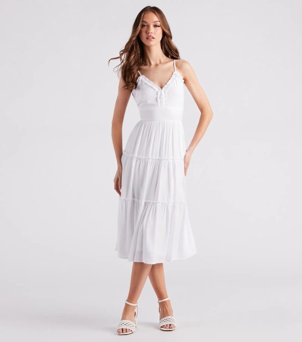 Sunshine On My Mind Linen Midi Dress - Image 3