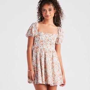 Always Charming Floral Eyelet Lace Dress