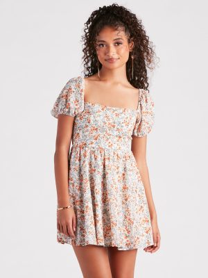 Always Charming Floral Eyelet Lace Dress