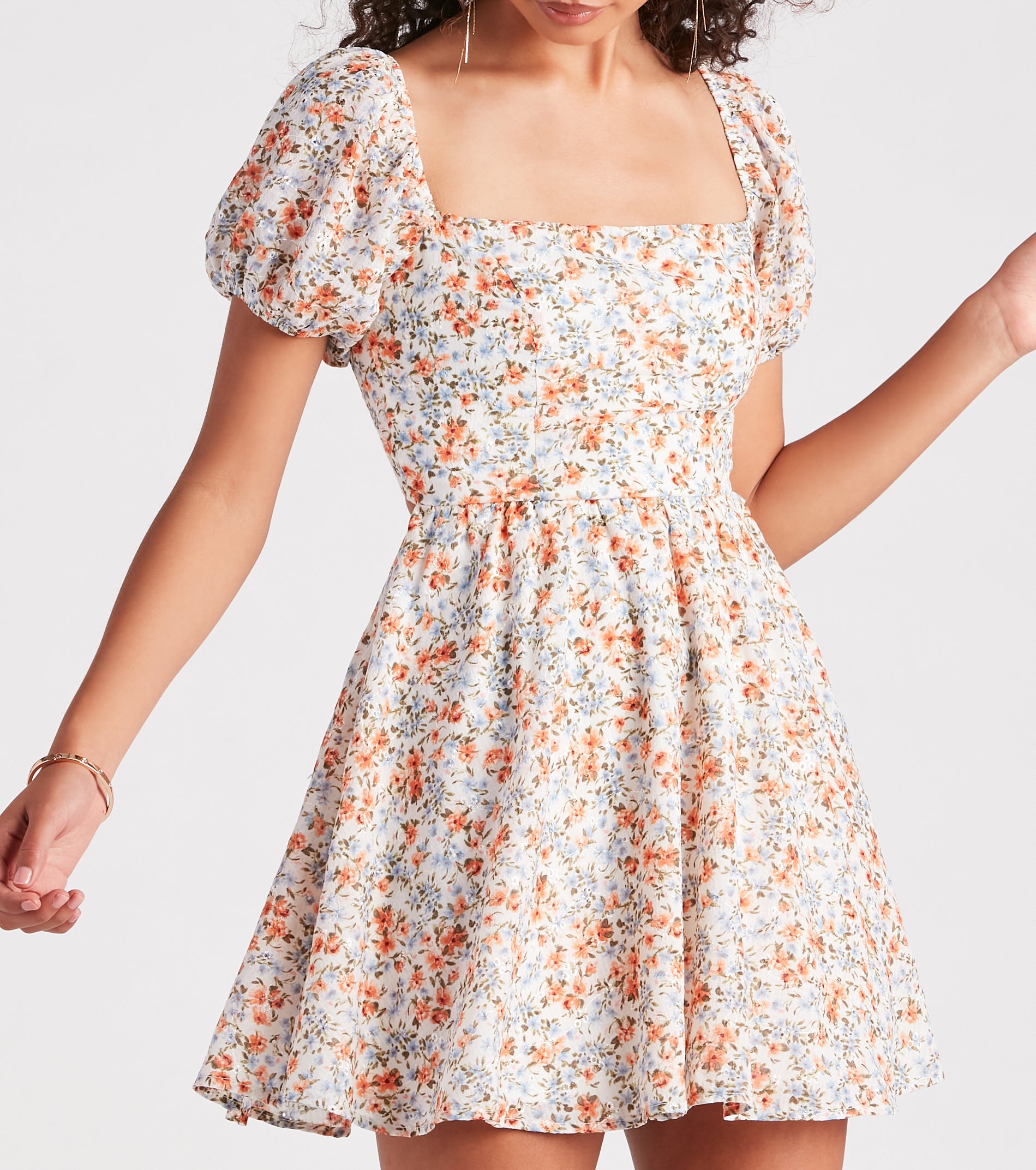 Always Charming Floral Eyelet Lace Dress - Image 4