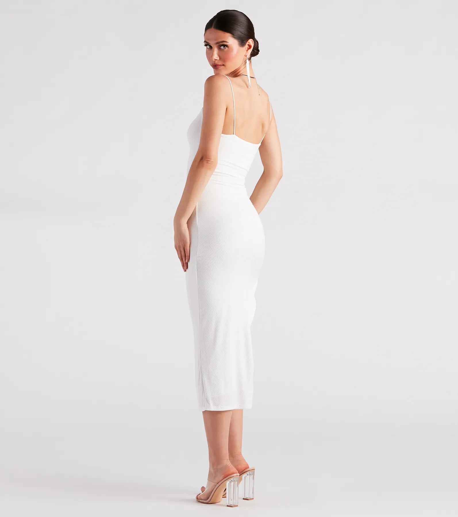 Favorite Pick Ruched Slit Midi Dress - Image 2