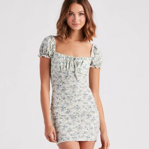 Feelin' Fresh Ditsy Floral Mini Dress