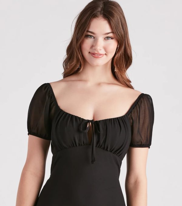 Flirt And Twirl Chiffon Open Back Skater Dress - Image 4