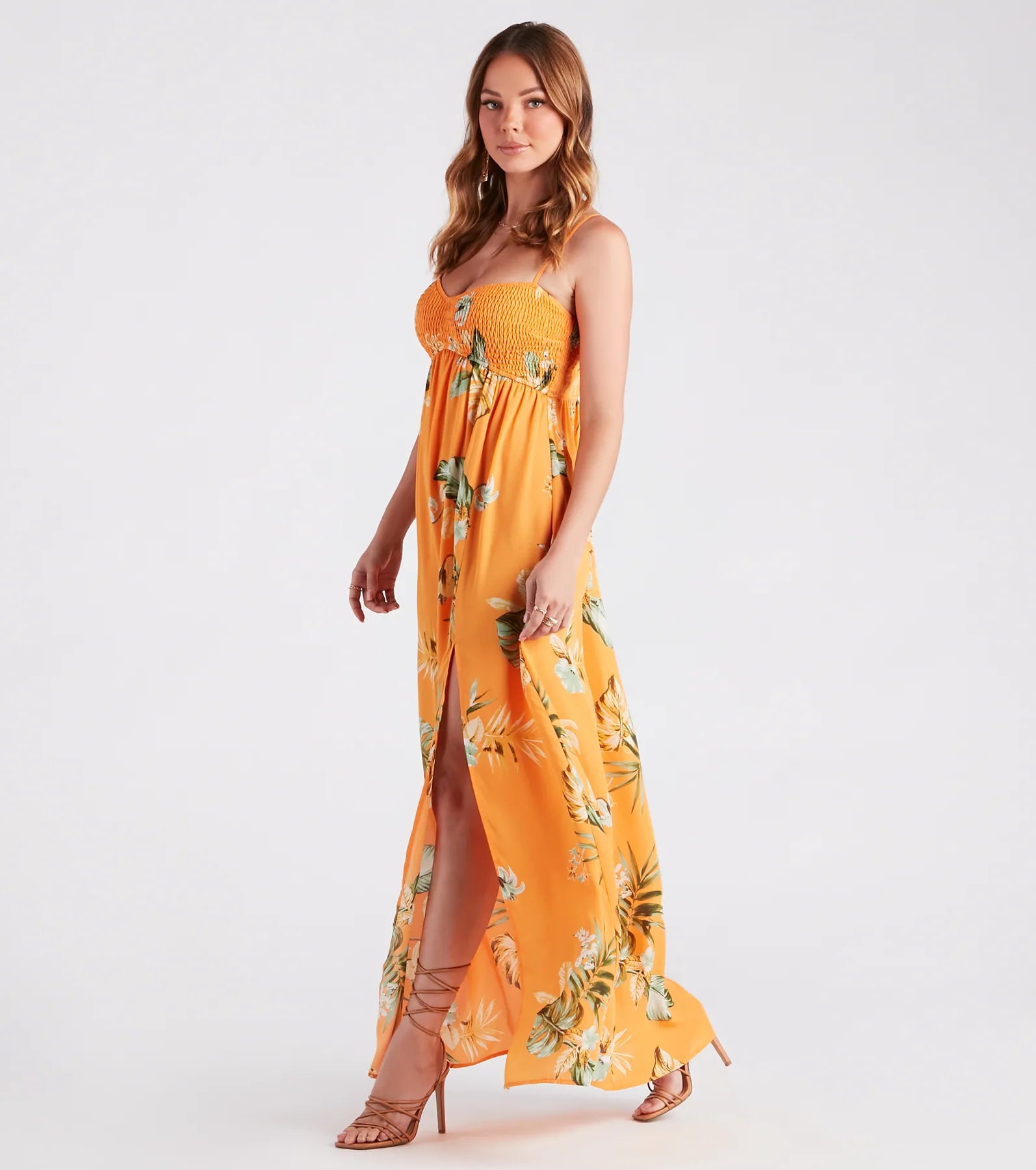 Island Love Tropical Print Maxi Dress - Image 3