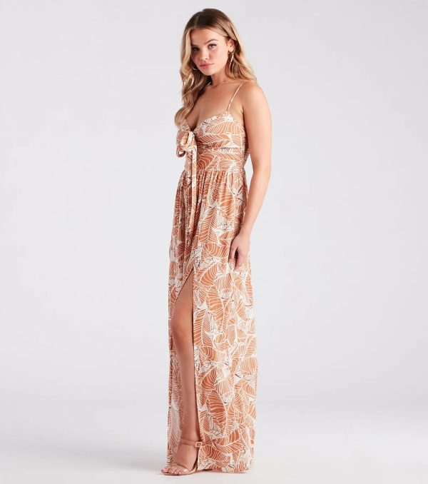 Vacay Happy Hour Tropical Print Maxi Dress - Image 3
