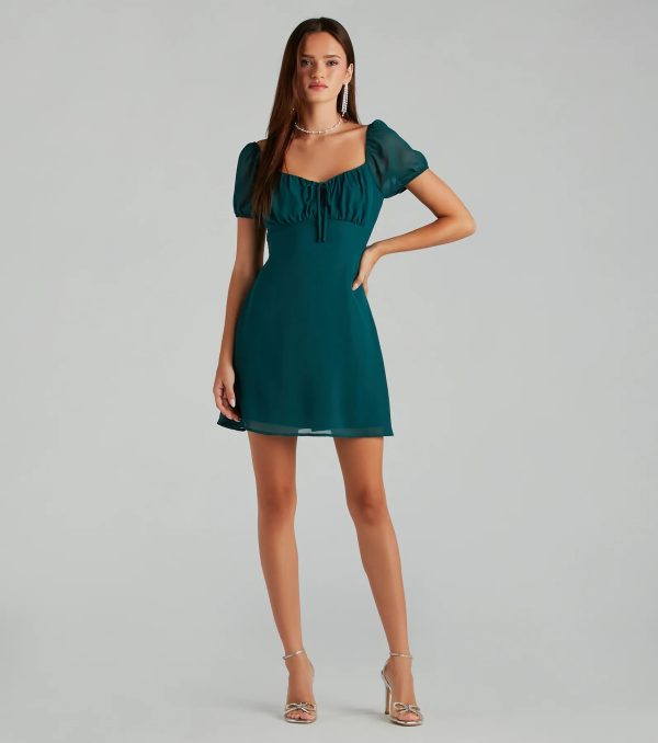 Flirt And Twirl Chiffon Open Back Skater Dress - Image 7