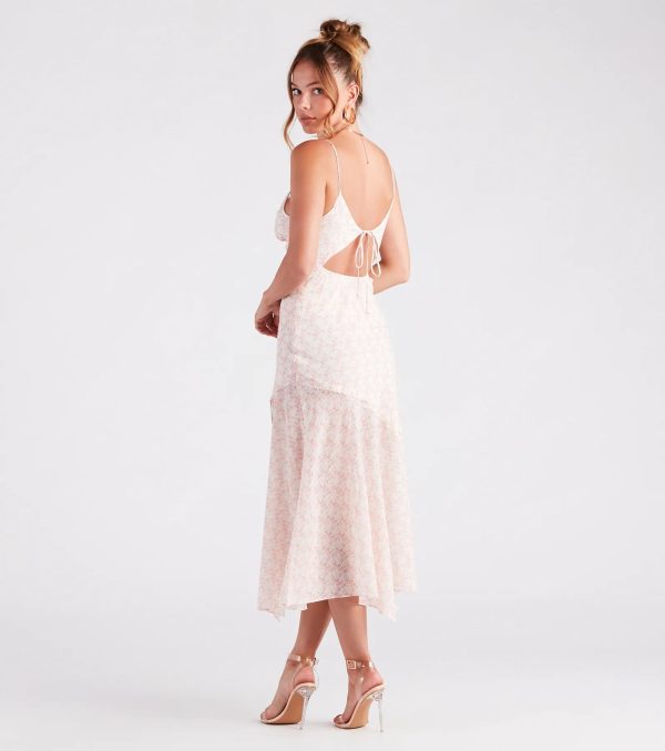 Be Mine Ditsy Floral A-Line Midi Dress - Image 2