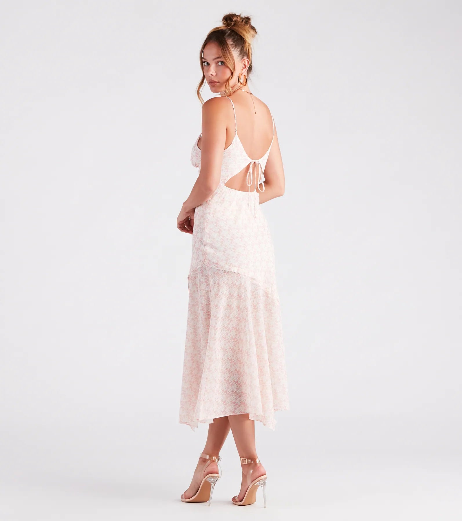 Be Mine Ditsy Floral A-Line Midi Dress - Image 2