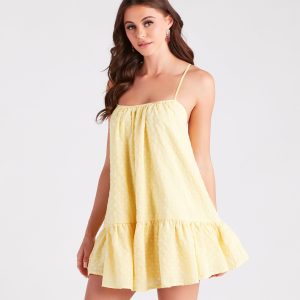 Sunshine Beauty Floral Ruffled Short Dress