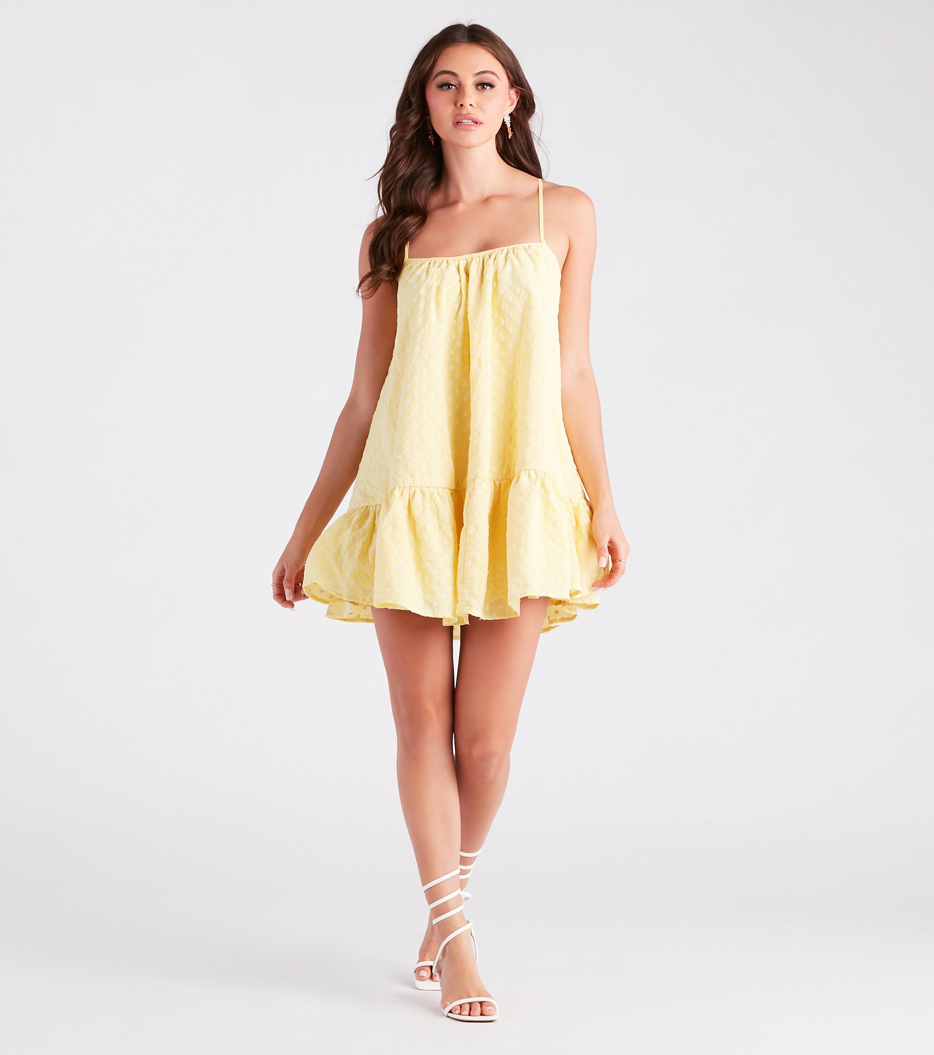 Sunshine Beauty Floral Ruffled Short Dress - Image 3