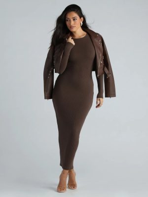 Showstoppin' Staple Long Sleeve Maxi Dress