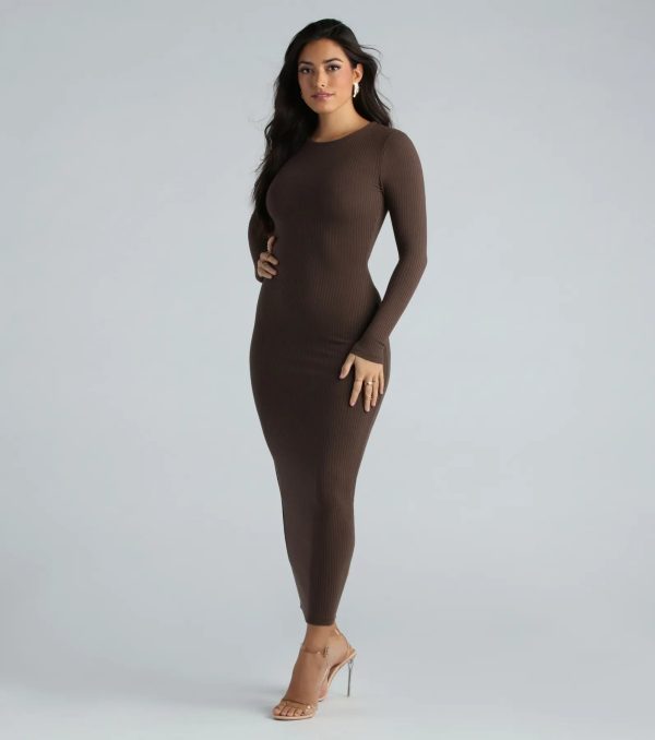Showstoppin' Staple Long Sleeve Maxi Dress - Image 3
