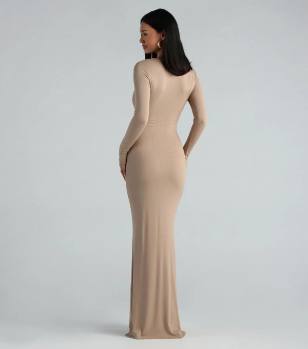 Looking For The One Basic Long Sleeve Maxi Dress - Image 2